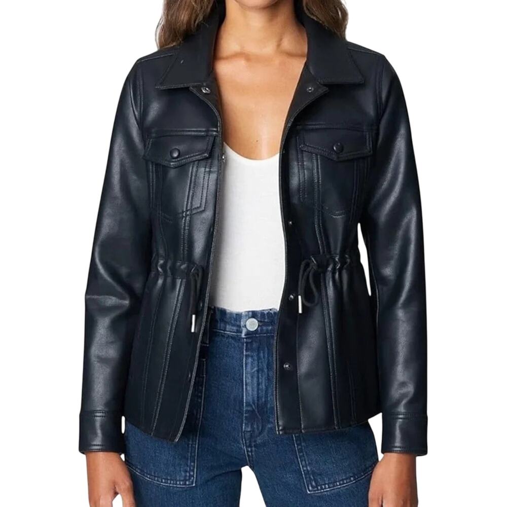 BLANKNYC Cinched Faux Leather Blazer Size Small New with Tag MSRP $118
